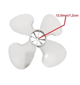 HELICE DE 50CM P/VENTILADOR DÔMINA 4PAS E-12,7MM NEO COR BRANCA - PONTA REDONDA C/TRAVA TRASEIRA