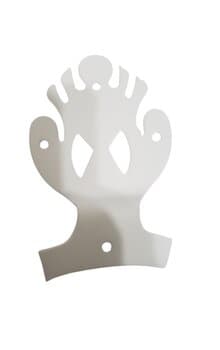 Garra Suporte da Pa Helice Ventilador de Teto RioPreLustres Infinity -cor BRANCA TEXTURIZADA - Garra c/1-Furo Motor+3-Furos Pa - *Vendida p/Unidade