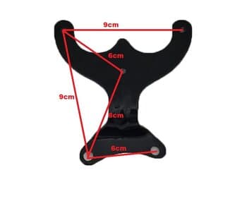 GARRA SUPORTE DAS PÁS P/VENTILADOR DE TETO CICLONE - COR PRETA P/PÁS DE ALUMÍNIO - *VENDIDO P/UNIDADE