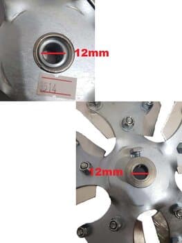 HELICE P/EXAUSTOR DE 50CM VENT AIR/VENTAIR LINHA PESADA CHURRASQUEIRA - CZA 5PAS ALUMÍNIO E12,0MM CUBO C/PARAF LATERAL - foto 1 de 4