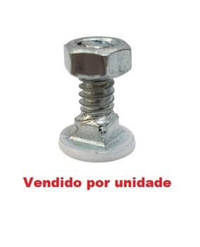 Parafuso Francęs p/Fixar Garras x Pás hélices Ventilador Tron Aventador cor Branca c/Porca - 3/16 X 1/2 Branco - *Vendido p/Unidade