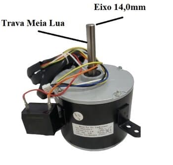 MOTOR P/CLIMATIZADOR BEM ESTAR BE9000 110V25,0UF 200W YDK200-4G20-4 1170RPM E14MM PML LADO/HÉL G/AH ANTI HORARIO - SERVE P/MWM M9000
