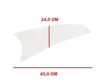 PÁ HÉLICE PARA VENTILADOR ARGE MAJESTIC LUMINA - MODELO FACAO IRIS COR TRANSPARENTE ACRÍLICA P/GARRA PÉ DE GALINHA - *VENDIDA P/UNIDADE - foto 1 de 4
