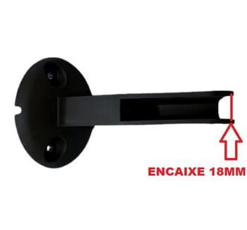 SUPORTE DE PAREDE P/VENTILADORES LOREN SID TURBO 30/40/50/60CM COR PRETA - SUPORTE DE PAREDE P/VENTILADOR 30/40/50/60CM - PLÁSTICO INJETADO