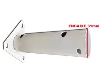 SUPORTE DE PAREDE P/VENTILADORES DA MARCA ARGE, SUPORTE EM METAL NA COR BRANCO.