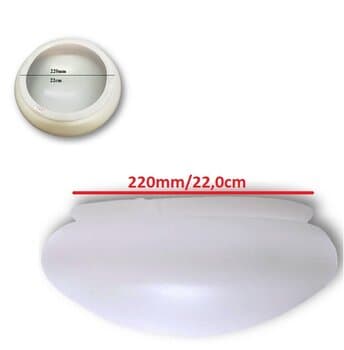 GLOBO CUPULA PLASTICA DA LUMINARIA VENTILADOR ARGE COSMOS SOLAR - ENCAIXE NO SUPORTE 220MM/22,0CM - GLOBO ARGE SOLAR