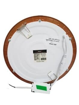 LUMINÁRIA PLAFON PAINEL LED EMBUTIR RD22,0CM P/VENTILADOR DE TETO DELTA LUNIK ONE LOFT VINTAGE, RIOPRELUSTRES LUX2008 - 18W6500KBIV BRANCA B/COBRE