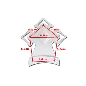 GARRA P/VENTILADOR VENTI-DELTA MOTOR MAIOR - COR BRANCA 3TRIANGULO GDE - *VENDIDA P/UNIDADE - F/MT-6,0CM F/PA-0,0CM - TORNADO / RIOPRELUSTRES