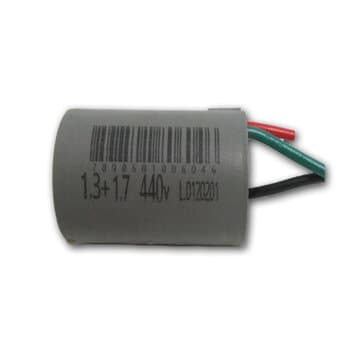 CAPACITOR 003,0UF 3FIOS 1,3+1,70MF RD 400VAC / 440VAC P/VENTILADOR DE TETO LOREN SID / VENTILADOR TRON VOLARE LATINA / EXAUSTOR VENTISOL 30CM
