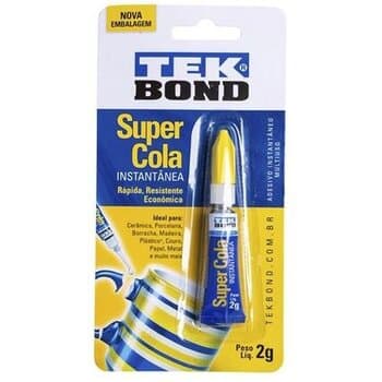Adesivo Instantâneo TekBond 2g - Menor tempo pra Secagem - Super Cola