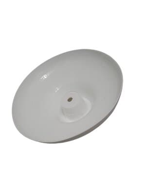 PLAFON PLASTICO SUPORTE P/GLOBO VENTILADOR TRON GRECO LESTIA COR BRANCA - BOJO TRON LESTIA GRECO BRANCO - SEM SOQUETE