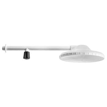 CHUVEIRO ÁGUA FRIA ESPALHADOR SAIDA 8" - HASTE 30CM 1/2P COM BRACO E REGISTRO, BRANCO - HERCULES REF. 2353