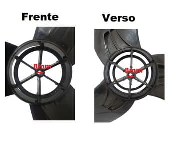 HELICE DE 60CM P/VENTILADOR VENTISOL 60CM/70CM 3PAS E08MM PRETA G3 - SERVE P/POWER70 E8MM - MODELO ANTERIOR (FIXADA C/PORCA N/PONTA DO EIXO)