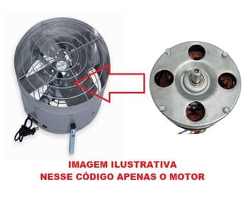 MOTOR P/EXAUSTOR 40CM VENT AIR VENTAIR BONECO BIRUTA BIV14,0UF 650/550W BAIXA ROTACAO 1650RPM ALTA VAZAO 60000M3H 75DB EIXO 12MM