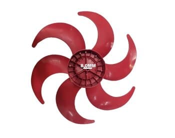 HELICE DE 30CM P/VENTILADOR MALLORY 30CM 6 PAS VERMELHA E-08,0MM PONTA CRUZETA C/T.TRASEIRA