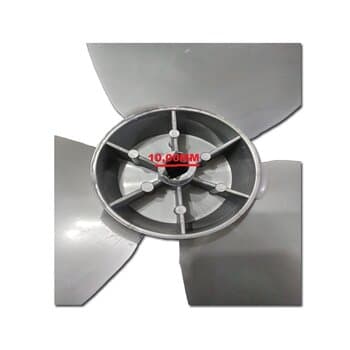 HELICE DE 40CM P/VENTILADOR LOREN SID 40CM 3PAS TURBO ORBITAL/ FAET 40CM CINZA F-10,0MM PONTA REDONDA C/TRAVA TRASEIRA - 40 380X31 PR F.10,0MM