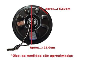 MOTOR P/VENTILADOR DE TETO VENTI-DELTA 110V COR PRETA - P/2 OU 4PAS LUXO EIXO-12,0MM - C/ROSCA P/LUMINARIA - *USAR C/CAP.10,0UF (2 OU 3 FIOS)