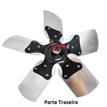 HELICE P/EXAUSTOR DE 30CM VENTI-DELTA LINHA PESADA -5PAS METAL - ENCAIXE EIXO 11,0MM C/CUBO C/TRAVA TRASEIRA FIXADA C/PARAFUSO LATERAL