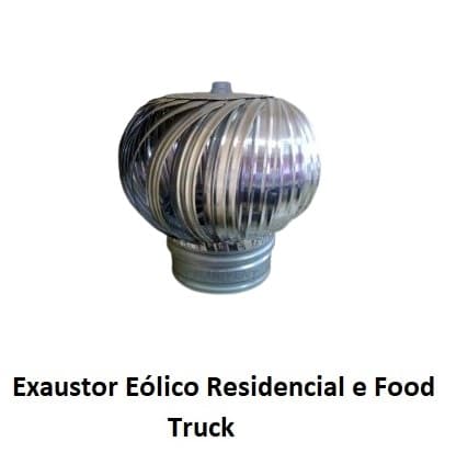 EXAUSTOR EOLICO DE 10" POLEGADAS 26CM FOOD TRUCK VAZAO 01500M3/H KIT P/MONTAGEM COR NATURAL C/22 ALETAS + CHAPA BASE E NIVELADORA