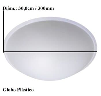 GLOBO CÚPULA 30CM P/VENTILADOR VENTI-DELTA ANGRA NEW MAGNES SUBLIME - PLÁSTICO D.300MM - VOLARE CLASSS VENTAX10 PLATINUM PREMIUM ARGE VIENA RIOPRELUSTRES EXTRA 1022 VENTISOL SUNNY