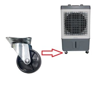 RODA RODIZIO P/CLIMATIZADOR VENTISOL LINHA CLIN30/35/55 CLIN60 CLIN80LT - MÓVEL SEM TRAVA RODA 5,0CM 50,0MM - *VENDIDA P/UNIDADE
