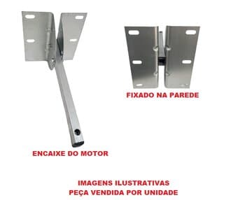 SUPORTE DE PAREDE P/VENTILADOR VENTISOL 100CM/1-METRO METAL COR PRATA - COMPLETO C/BASE E HASTE