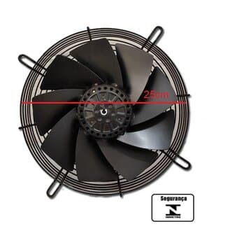 EXAUSTOR/SOPRADOR DE 25CM ASAFAN MF-220VOLTS VAZAO-01080M3/H 2400RPM AXIAL COOLER 9PÁS X251 2E-250BC 250MM