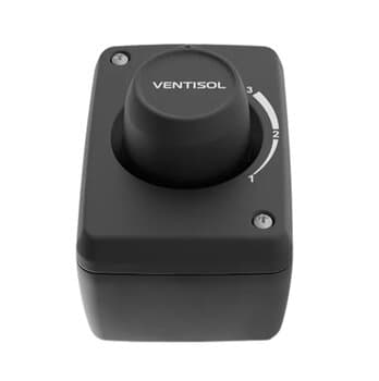 CHAVE P/VENTILADOR VENTISOL OSCILANTE PAREDE DIMER 3-VEL 0200WBIV 4FIOS P/MONTA FACIL-110V TURBO STEEL-BIVOLTS