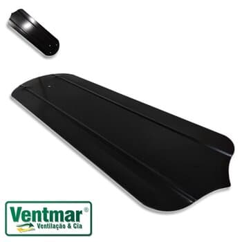 PÁ HÉLICE P/VENTILADOR DE TETO VENTI-DELTA COMERCIAL DELTA PLUS ECO - PÁ METAL COR PRETA - FUROS P/GARRA GRANDE C/BIQUINHO - *VENDIDA P/UNIDADE