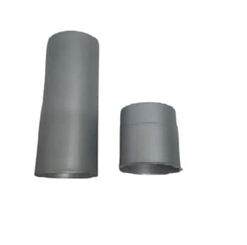 CARENA ACABAMENTO DA HASTE TUBO PLÁSTICO COR CINZA/PRATA - P/VENTILADOR DE TETO LOREN SID - KIT C/2PEÇAS QUE SE ENCAIXAM