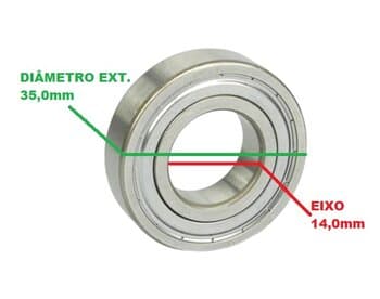 ROLAMENTO 6202 2A ZZ. ROLAMENTO ESFERA 6202 2ş LINHA.