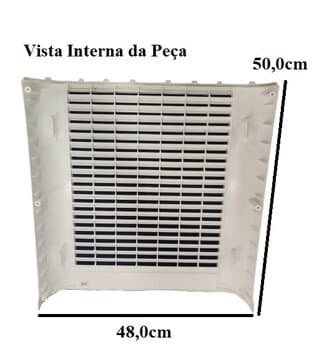 CARENAGEM TRASEIRA DO CLIMATIZADOR VENTISOL CLIN35/CLIN60/CLIN80 PRO1/PRO2 BRANCA - C50CM X L48CM - ENCAIXE DA COLMÉIA - foto 1 de 3