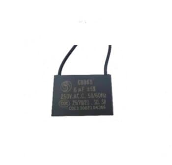CAPACITOR 006,0UF 2FIOS QD 250VAC - P/CIRCULADOR VENTISOL TURBO CHROME 110VOLTS / VENTILADOR LATINA VENTILADOR VENTISOL VÓRTICE ALISEU