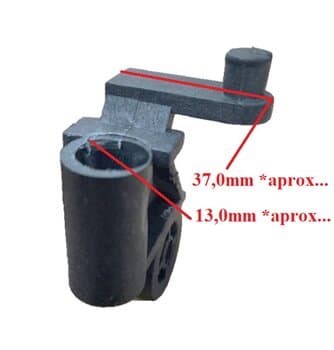 MECANISMO DO OSCILANTE SUPORTE DO MOTOR VENTILADOR ARGE ANTIGO 50/60CM COR PRETA - SUPORTE DE ARTICULACAO VT OSCILANTE - ENCAIXE PINO 13,0MM