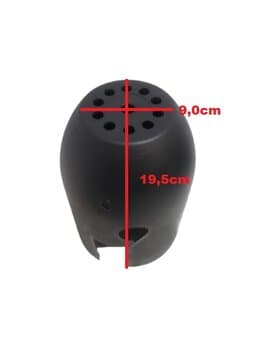 CAPACETE TAMPA CARCAÇA TRASEIRA DO MOTOR VENTILADOR VENTISILVA 65CM PRETA - SEM CHAVE DE VOLTAGEM