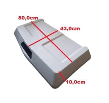 CARENAGEM SUPERIOR DO CLIMATIZADOR BEM ESTAR BE9000 / MWM M9000 - TAMPA SUPERIOR