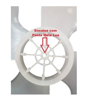 HELICE DE 50CM P/VENTILADOR LOREN SID 50CM 4PAS TRANSPARENTES - ENCAIXE EIXO 10,0MM PONTA MEIA LUA - SEM TRAVA TRASEIRA - foto 1 de 4