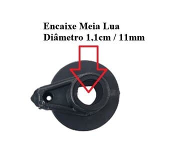 PINO ARTICULADOR DO OSCILANTE VENTILADOR SOLASTER VENEZA 70CM - BOTINHA PLÁSTICA COR PRETA - ENCAIXE 11MM
