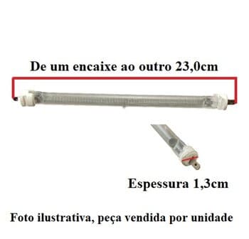 RESISTENCIA P/AQUECEDOR VENTISOL AH-01 110V 0400W *VENDIDA P/UNIDADE - LÂMPADA HALOGENA/TUBO HALOGENO