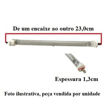 RESISTENCIA P/AQUECEDOR VENTISOL AH-02 220V 0400W *VENDIDA P/UNIDADE - LÂMPADA HALOGENA/TUBO HALOGENO