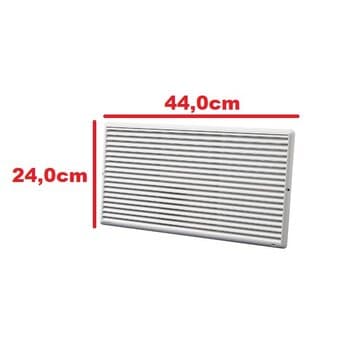 GRADE VENEZIANA 44X24CM P/VENTILAÇÃO DE SUPERFÍCIE - MEDIDAS 44X24CM - GRELHA PLÁSTICA BRANCA - GRADEEXA