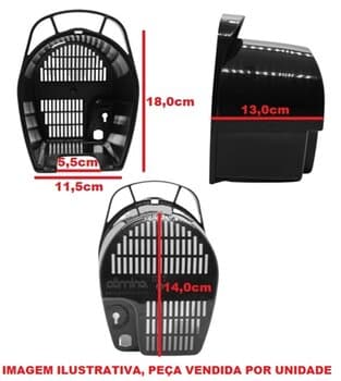 CAPACETE DO MOTOR P/VENTILADOR DÔMINA 50/60CM ECO PRETO - CAPA PLÁSTICA DO MOTOR COR PRETA - ECO
