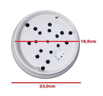 PLAFONIER P/GLOBO COSMOS LUNAR VENTILADOR DE TETO ARGE BRANCO - ENCAIXE 176MM - SEM SOQUETE