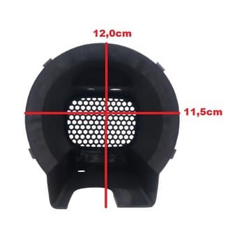 CAPACETE DO MOTOR P/VENTILADOR VENTISOL 40CM TURBO ECONOMY 6PÁS PRETO - CAPA PLASTICA 0333 PLAST PR