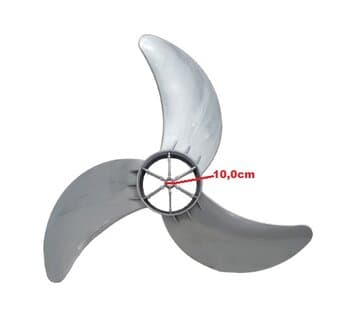 HELICE DE 60CM P/VENTILADOR ARGE MAX A-10 ATUAL 3PAS PRATA E-10,0MM PRD C/TRAVA TRASEIRA - foto 1 de 4