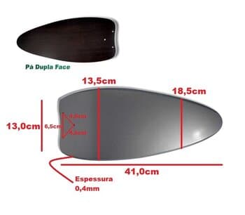 PÁ HÉLICE P/VENTILADOR DE TETO VENTISOL AIRES ELLUZ FHARO VERSATTI INVERTER PRATA/TABACO -*VENDIDA P/UNIDADE - MDF DUPLA FACE - foto 1 de 6