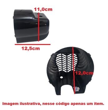 CAPACETE DO MOTOR P/VENTILADOR VENTISOL 30/40 TURBO 6PAS PRETO - CAPA PLASTICA 0376 G2 MESA COLUNA OU PAREDE