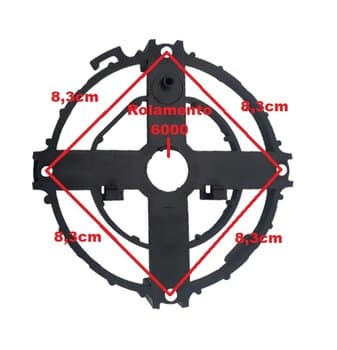 TAMPA CAMPANA DO MOTOR VENTILADOR ARGE 50/60CM TRASEIRA DIAM.00,0CM - C/PINO MODELO NOVO - P/ROL-6000