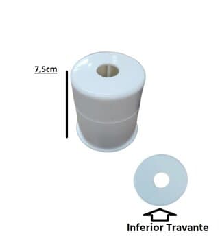CARENA ACABAMENTO DA HASTE TUBO INFERIOR MENOR PLÁSTICO BRANCO - P/VENTILADOR DE TETO LOREN SID - *APENAS 1-PARTE
