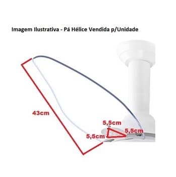 PÁ HÉLICE P/VENTILADOR DE TETO LOREN SID 3-FUROS M1/M2 FOLHA ACRÍLICA - *VENDIDA P/UNIDADE - PRIMOR PÉROLA PLATUN AGATA - SERVE P/BRITÂNIA CRISTAL - foto 1 de 4